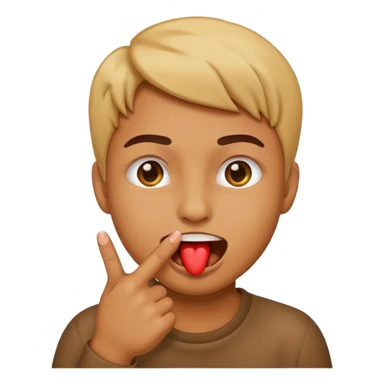 Emoji enamorado mordiéndose el dedo sticker