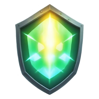 A glowing, hexagonal energy shield surrounds you, blocking incoming attacks. sticker