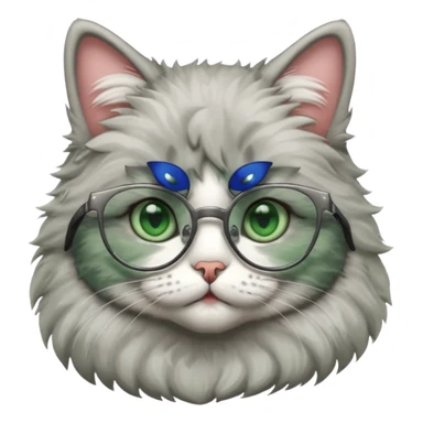 cat with glasses sticker