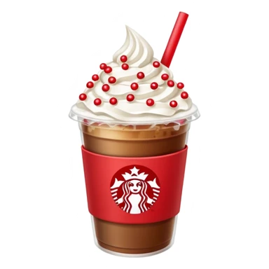 Iced Christmas Starbucks coffee sticker
