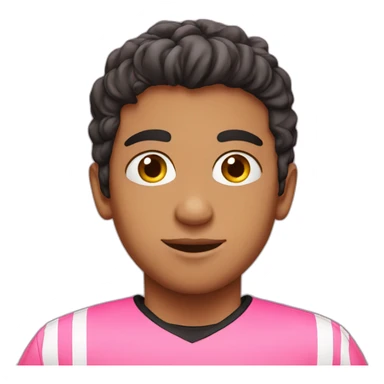 Arabic boy with pink soccer shirt  sticker