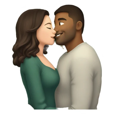 My brunette girlfriend kissing me underneath the largest brightened up Christmas tree sticker