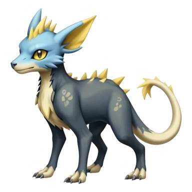 Manectric-Luxray-Cubone-Trico-Draco-Fakémon-hybrid-creature (full body), 4 legs sticker