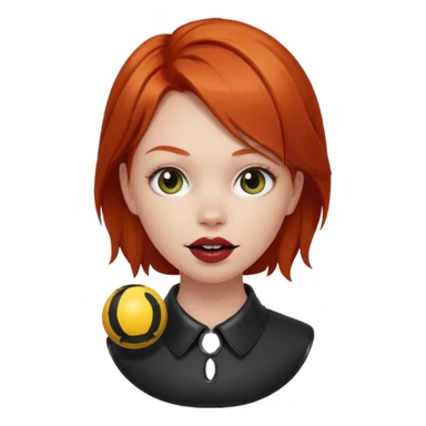 Рыжая Девушка с кляпом шаром sticker