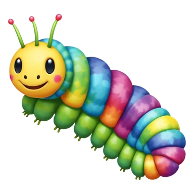 Tie dye caterpillar sticker