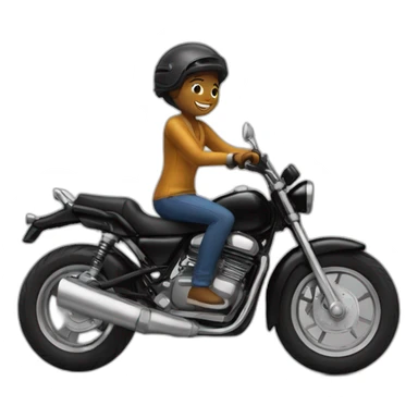 Garçon + fille sur une moto duccati noire sticker