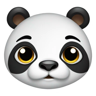 cute panda face  sticker
