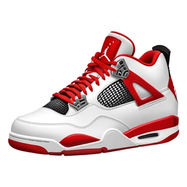  red air Jordan 4 red laces sticker