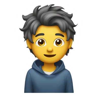 Smirking with hair tucked behind ear sticker