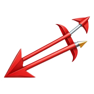 red arrow pointing down against a molecule background sticker