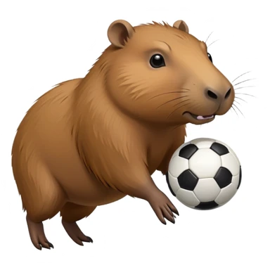 Kapibara énervé qui joue au foot sticker