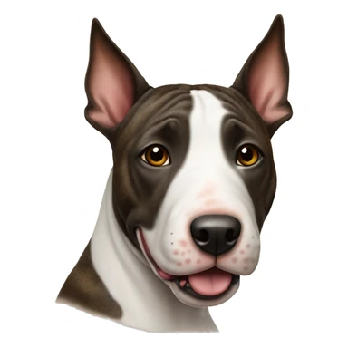 brindle bull terrier sticker