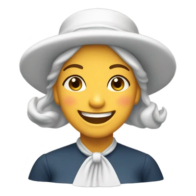 Laughing Amish lady sticker