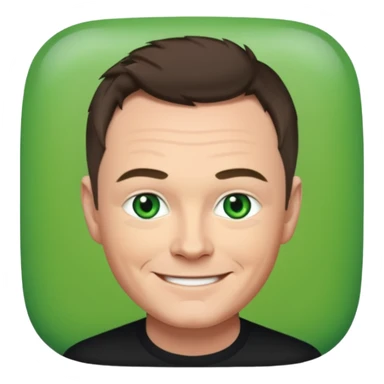 Tony Mortimer with green eyes sticker