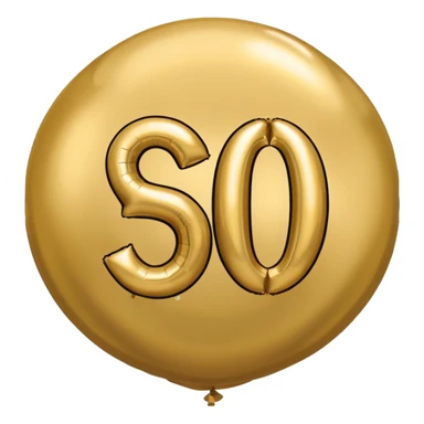 50th birthday balloon sticker