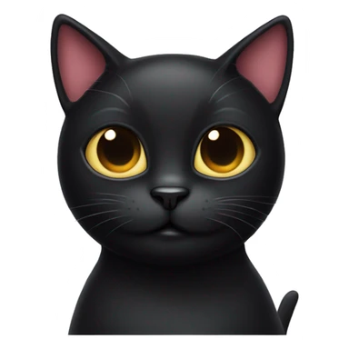A black cat with hearts in his eyes sticker