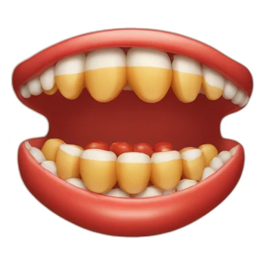 Mouth with Hotdogs for teeth sticker