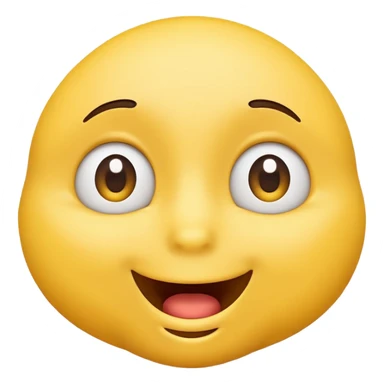 Create a royalty free "thinking" emoji with the mouth pulled up to the left and the eyes looking up to the right sticker