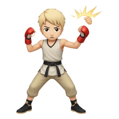 1 vs 100 fight anime Style boy sticker