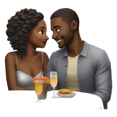Hyper Realistic Romantic date for stunningly beautiful couple sticker
