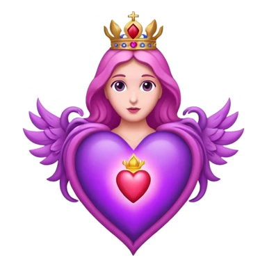 Sacred heart pink violet  sticker