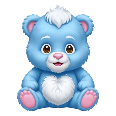 blue baby care bear yeti  sticker