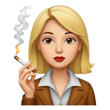woman smoking cigarrette sticker