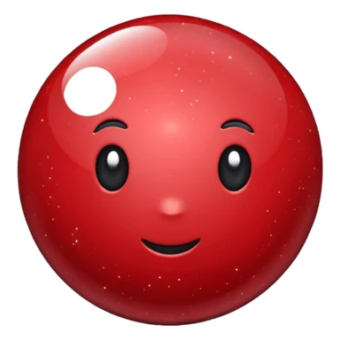 glitter bolinha vermelha pequena sticker