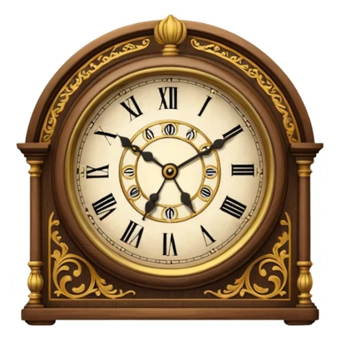 12:00 on the clock old clock sticker