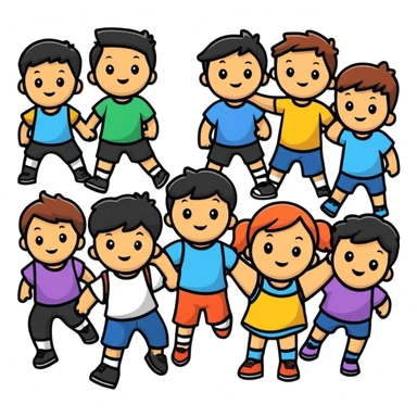 The Goonies group of kids, adventure movie characters sticker