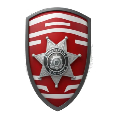 police badge red sticker