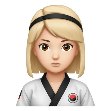 ITF taekwondo girl sticker