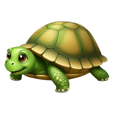 A cute little turtle with a to-do list with check mark sticker