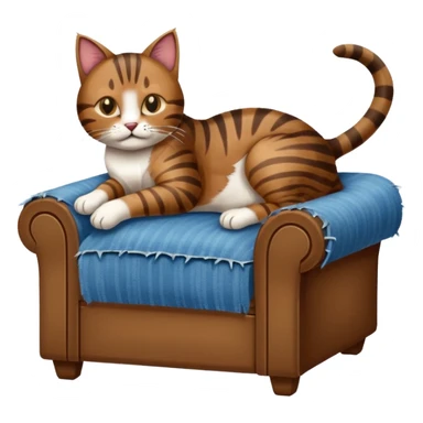 cat scratching furniture sticker