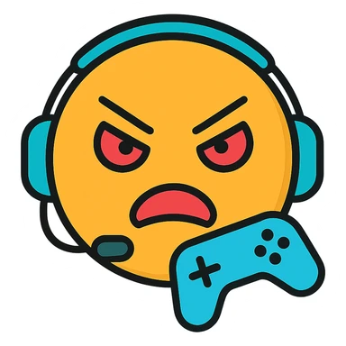 gaming themed angry emoji sticker