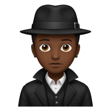 time traveler in black clothes sticker