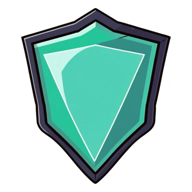 Luxury VIP badge shaped like a shield with a large diamond gem in the center sticker
