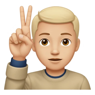 Yvl hand sign only 3 fingers up sticker