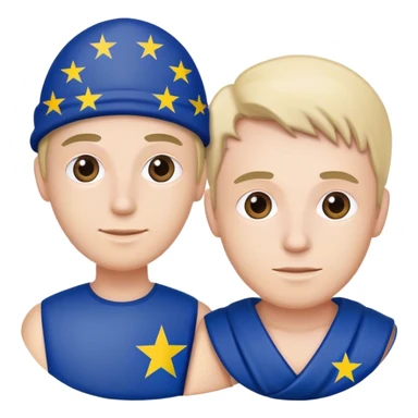 european union enthusiast with flag man sticker