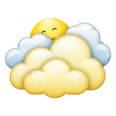 Yellow Moonlight and mini clouds with beautiful finish  sticker