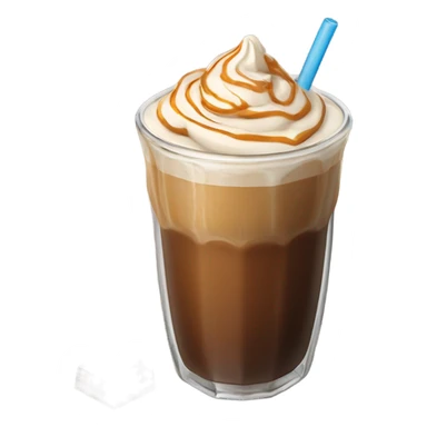 caramel coffee next to a chocolate iced coffee  sticker