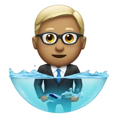 Swimming in martini  sticker