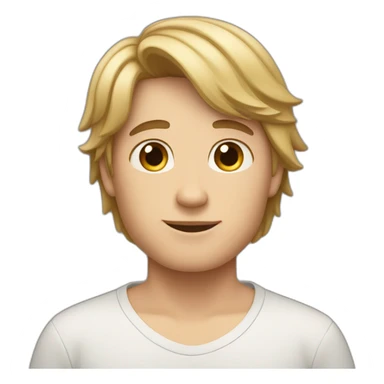 Create me, I’m a boy with short and middle long brown and blond hair, I’m fat sticker