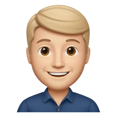 happy, professional, portrait, handsome, fair in complexion male memoji sticker