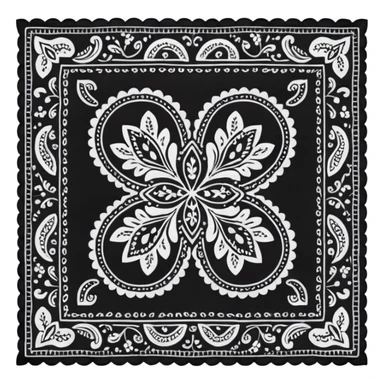 Black Paisley Bandana sticker