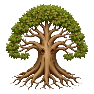 family tree with long roots sticker