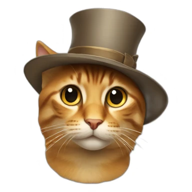 Un chat avec un chapeau majestueux  sticker