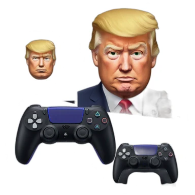 realistic Donald Trump Branded PS5 Console sticker
