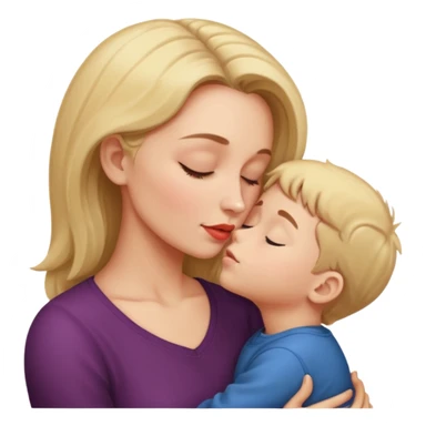 Mulher beijando testa do filho  sticker