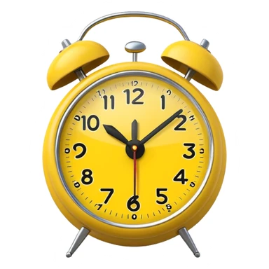 yellow alarm clock sticker